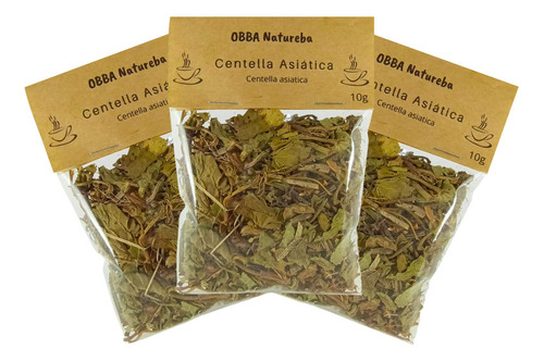 Kit 3 Chás Centella Asiatica - Legitima Centela Folhas P Chá