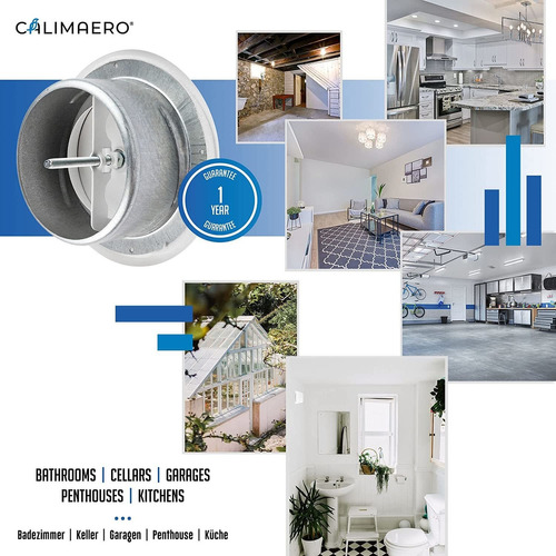 Calimaero Tvsa 4 Inch Round Adjustable Steel Ventilation Inl