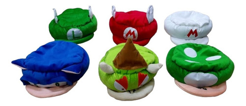 Gorro Súper Mario Bros Dragón Bouser Yoshi Honguito Luigi Color Honguito Verde