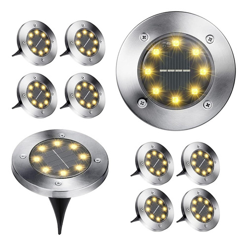 8pcs Luces Solares Iamparas Exterior Jardin Led Impere Ip65