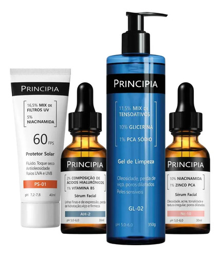 Principia Kit Primeira Rotina Avançada C/ Gl-02 + Nc-10 + Ah-2 + Ps-01