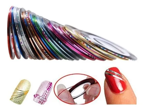 comprar 12 Cintas Decoración Uñas Autoadhesivas Surtidas Deco Nail