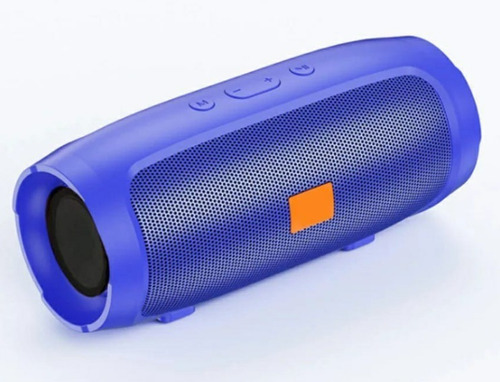 Caixinha De Som Bluetooth Potente 6w Com Fm , Usb E Sd Card Cor Azul