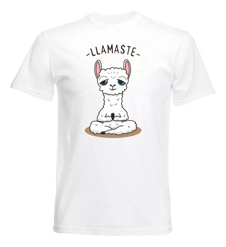 Remera Namaste Llamaste #2 Diseño Unico Para Adultos Y Niños