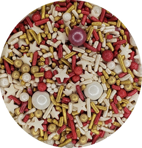 550g Mix Santa Claus Granillo  Confeti Reposteria Navidad