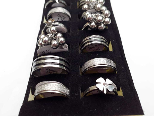Set De 6 Anillos Premium Surtidos Acero Quirurgico X Mayor