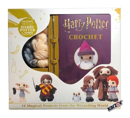 Libro Y Kit De Crochet De Harry Potter Con Gancho De Varita