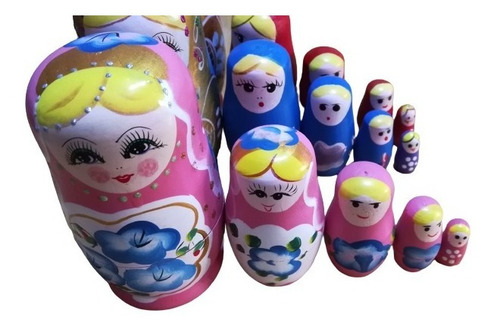 Muñeca Matrioshka De 5 Piezas, Artesanal / Importadas