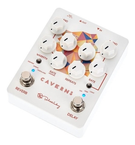 Imagem 2 de 4 de Pedal de efeito para instrumento de cordas Keeley Electronics Caverns Delay Reverb V2 branco