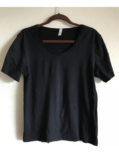 Polera Wide Neck Negra Talla M