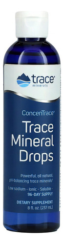 Trace Minerals Concentrace 8 onças de sabor iônico solúvel e sódio