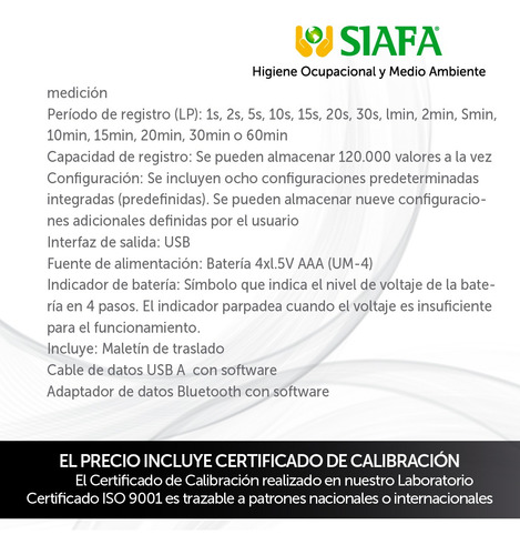 Dosímetro De Ruido Integrador Landtek S L 1256 C/cert.cal