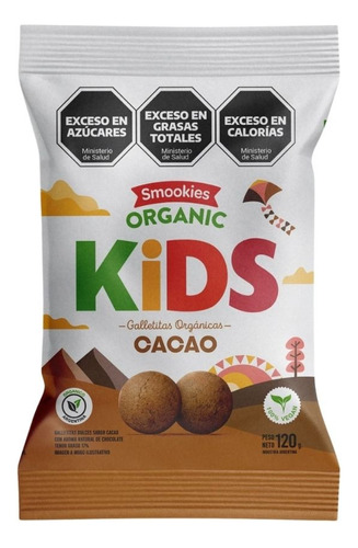 Galletitas Orgánicas Smookies De Cacao 6 X 120 Gr - Veganas 