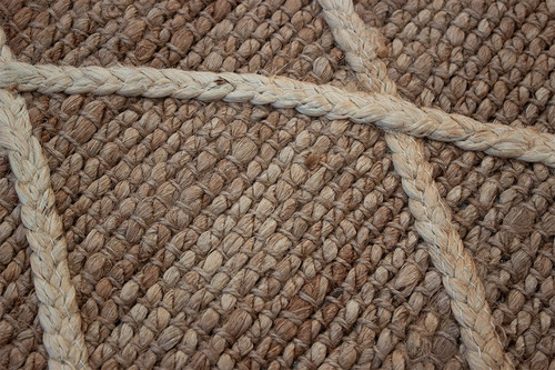 Tapete Decorativo Yute Dib Hessian 190x280 Cm Modelo Lines Ancho 190 Cm Color Marrón Claro Diseño De La Tela Lines White Largo 280 Cm