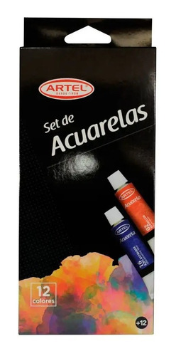Set De Acuarelas 12 Colores 12ml. Artel