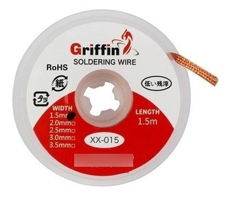 Malha Dessoldadora Griffin Xx015 3,0mm 1,5m Pavio Tira Solda