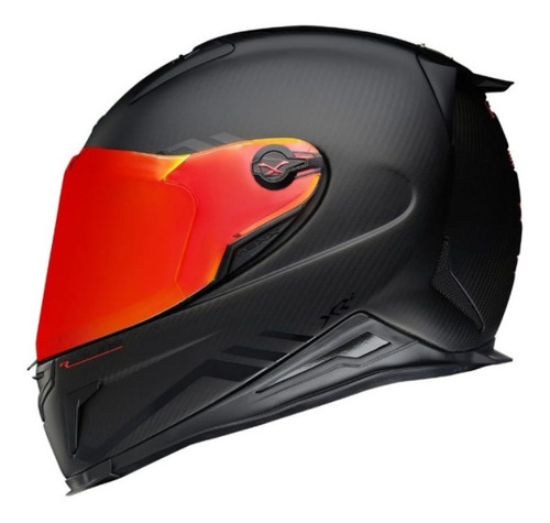 Capacete Nexx Xr2 Redline Preto Fosco Carbono + Viseira