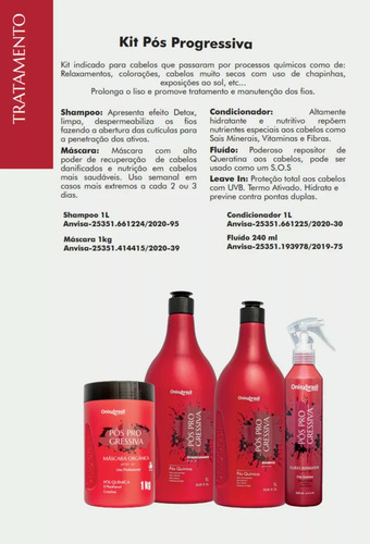 Shampoo Pós Progressiva 1lt Onixxbrasil Profissional Sem Sal