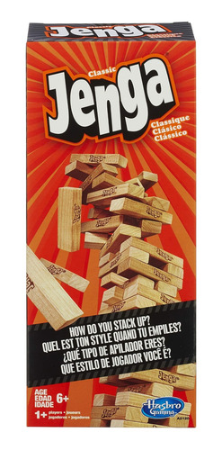 Juego Mesa Jenga Clasico Familiar Torre Madera Hasbro Gaming
