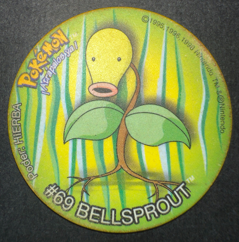 Taps Pokemon De Frito Lay - #69 Bellsprout - 1998 Original