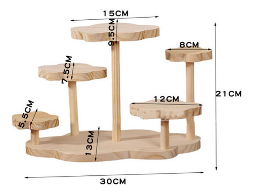 Soporte De Exhibición De Madera, Organizador De Soporte De