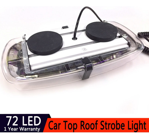 Luz De Advertencia Intermitente De Techo De Coche 72led N