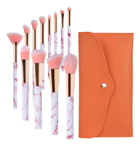 Kit 10 Brochas Pinceles Maquillaje Estuche Organizador Atrix