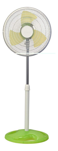 Ventilador De Pie Mytek 3183 Blanco Aspas Verdes 3 Vel
