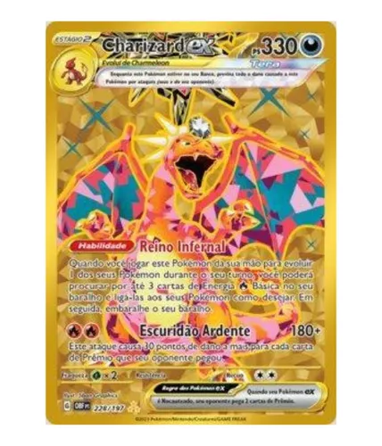 Carta Pokemon Super Rara Charizard Ex Mega