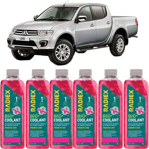 6 Litros Aditivo Radiador Para Arrefecimento Mitsubishi L200