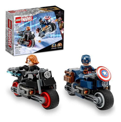 Lego Marvel Motos De Black Widow & Cap America #76260 Replay