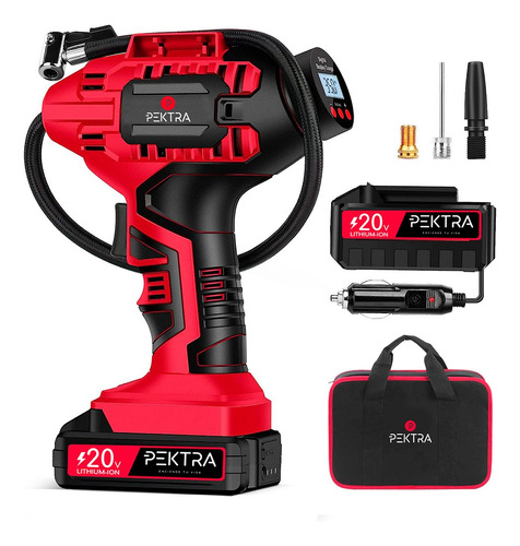 Bomba De Aire Auto 150psi Inalambrico Pektra 20v +accesorios