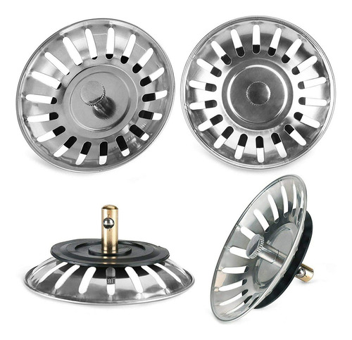 Colador De Tapón Fregadero De Acero Inoxidable De 2 Piezas