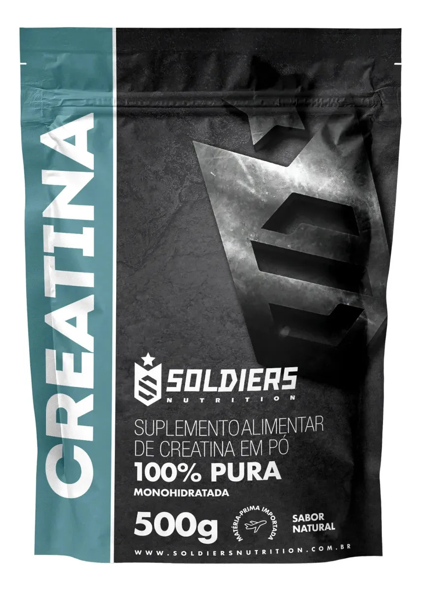 Creatina Soldiers Nutrition em pó Sem sabor x 500g