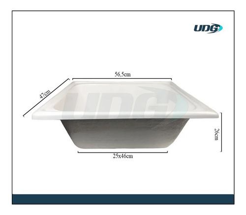 Imagen 3 de 8 de Pileta De Fibra Sin Mesada 58x49 Blanca