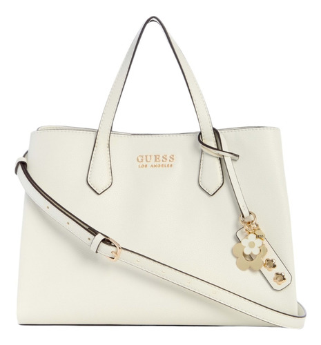 Bolsa Guess Factory Pg978707-mil Acabado de los herrajes Níquel Color Blanco Correa de hombro Blanco Diseño de la tela Lisa