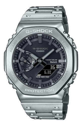 Reloj Casio G-shock Gmb2100d-1a Original Time Square Color de la correa Plateado Color del bisel Plateado Color del fondo Negro