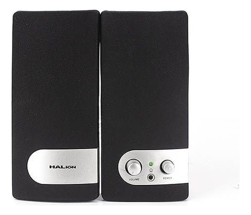 Parlante Usb 2.0 Halion Ha-s210 Negro/plata/10w