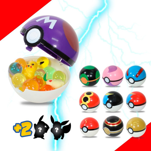 Imagen 1 de 7 de Pokebola Juguete Pokemon Figura Coleccion De Regalo