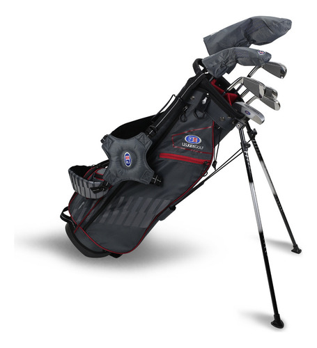 Set Junior Golf Us Kids Bordo 10-12 Años # 1 Mundo 7 Palos Orientación De La Mano Derecha