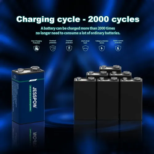 Baterias Recargables De 9 Voltios Usb Recargables, Bateria D