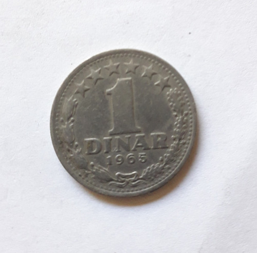 Yugoeslavia 1 Dinar Año 1965 Km#47 Moneda Cuproníquel