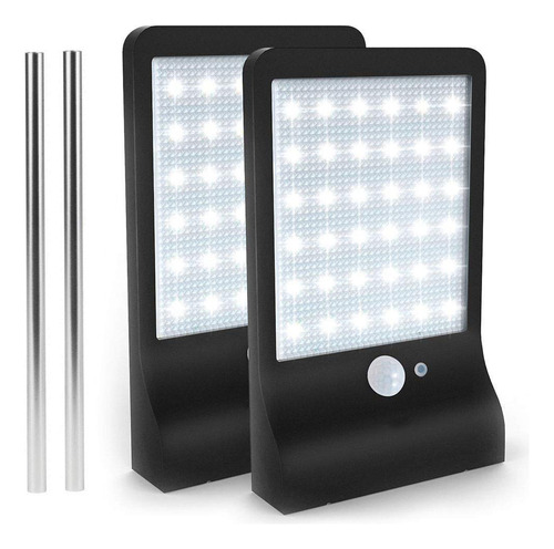 Lampara Solar Pared Barra Montaje 36 Luz Led Exterior Sensor