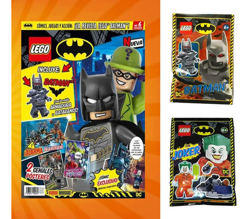 Revista Lego Batman + Lego Batman + Lego Joker (2 Figuras)