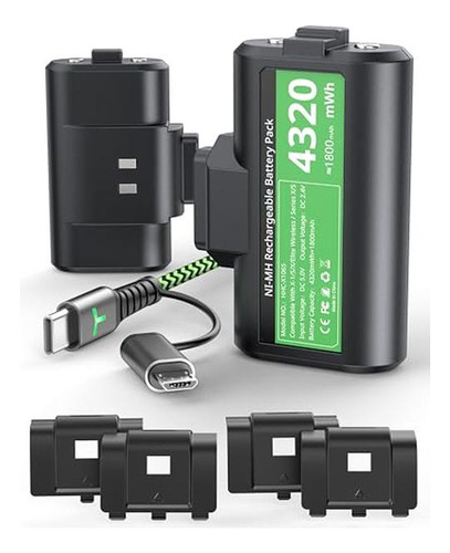 Paquete De Baterías Recargables Para Controlador Xbox, Carga
