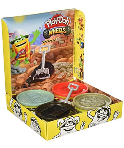 Play-doh Wheels Buildin' Compuesto Paquete De 4 Latas Extra