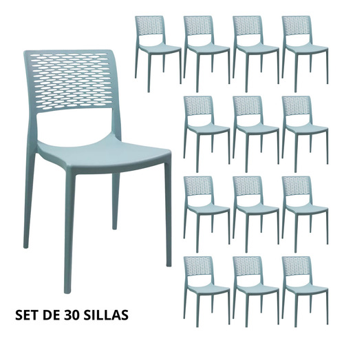 Set 30 Sillas Moderna Minimalista Estilo Emma Mayoreo Restaurant Estructura De La Silla Celeste Asiento Celeste Arizone