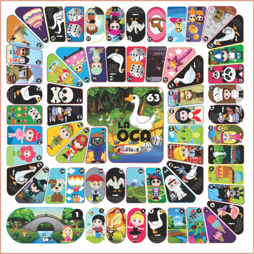 Juego De La Oca 2x2 Metros Los Detallitos