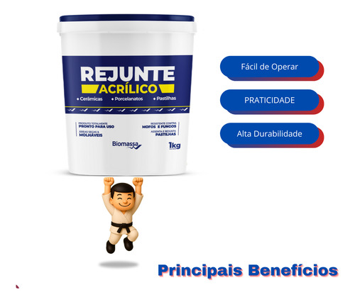 Biomassa Rejunte Acrilico 1kg Pote - Platina