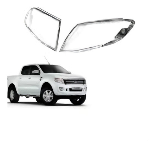 Conjunto De Molduras Cromadas Para Faros De Ford Ranger 2013